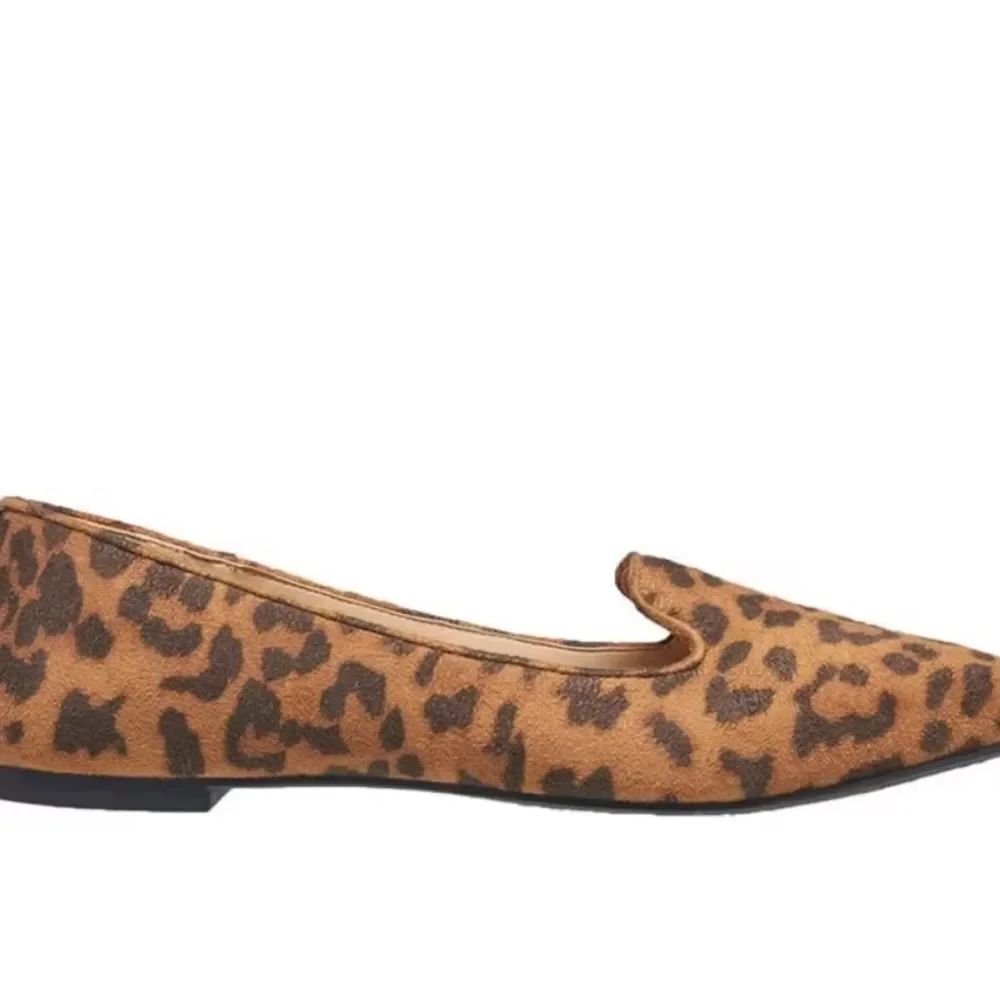 BRAND NEW OLIVIA&KATE NEW YORK LEOPARD PRINT WOMENS POINTED TOE LOAFERS SHOE